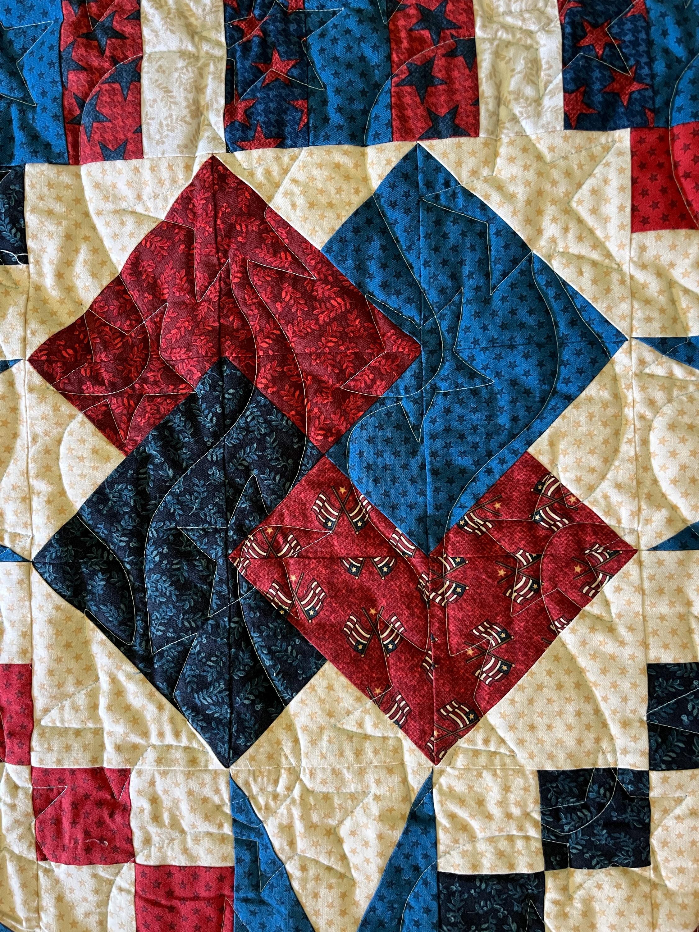 Ytk Patterns All American PDF Quilt Pattern - Patriotic Quilt Pattern - Star Quilt ...