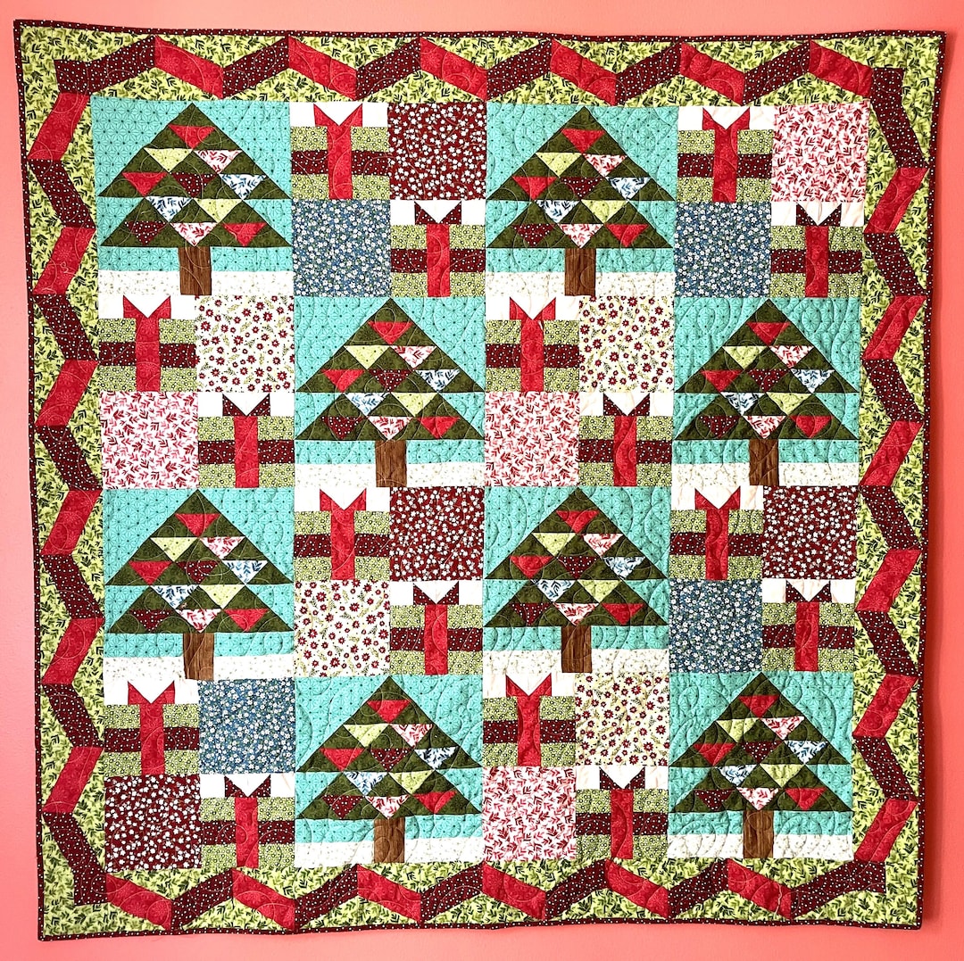 Tree Quilt Kit Christmas Quilt Kit - Christmas Tree Quilt Kit - Present Quilt Kit ...