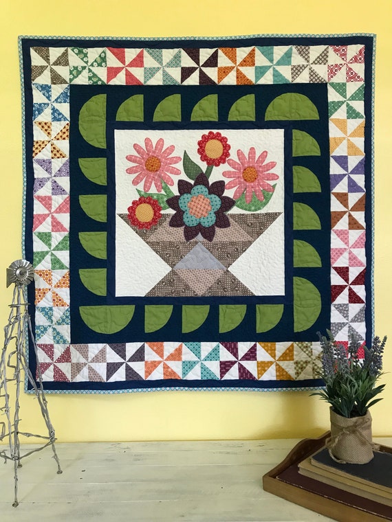 Flower Basket Quilt Pattern – Spring Wall Hanging (PDF Pattern) - Etsy