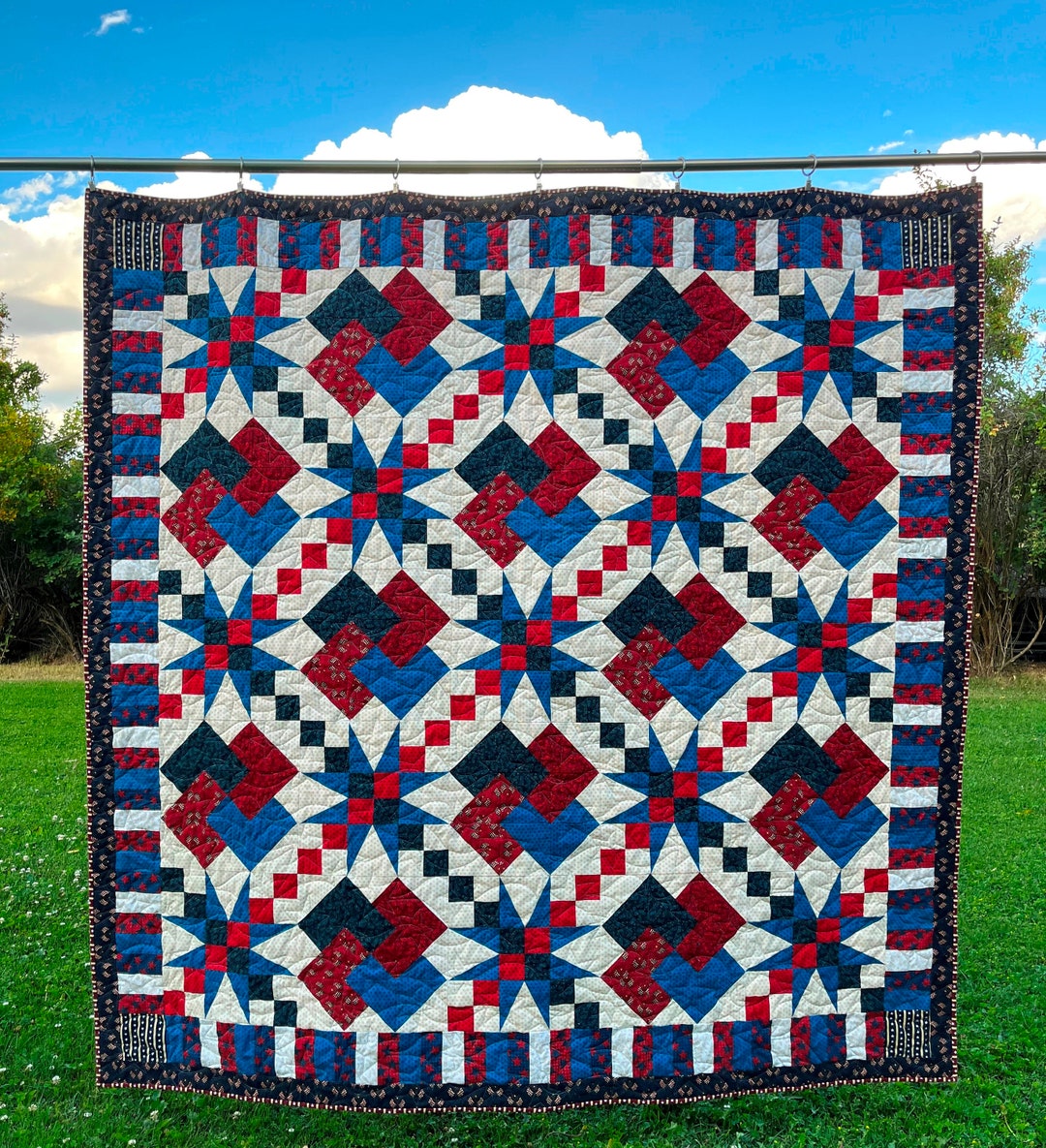 All American Quilt Pattern Patriotic Quilt Pattern Etsy