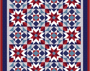 Patriotic PDF Quilt Pattern - Let Freedom Ring PDF Quilt Pattern