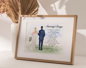 Personalized Art Print for Bride and Groom • Bride and Groom Portrait with Quote • Custom Wedding Registry • Printable Wall Art • PA016_3