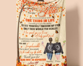 Fleece Blanket Details about / To My Bestie Thank You For Being Such An Inspiration Quilt
