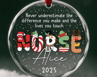 Personalized Nurse Christmas Ornament – Healthcare Hero Gift