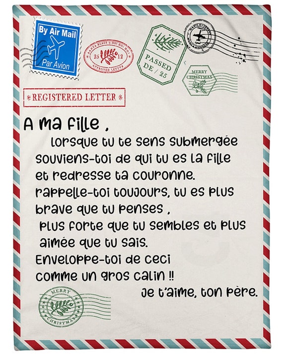 Personnalise Lettre D Amour A Ma Fille Je T Aime Ton Etsy Denmark