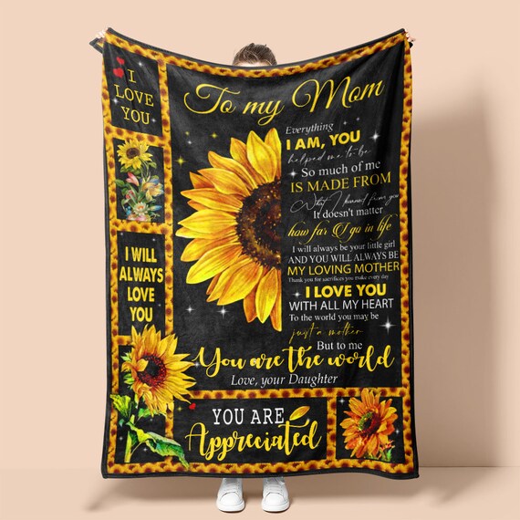 Personalized Blanket for Mom From Daughter Custom Gift for Etsy