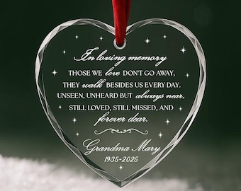 Adorno conmemorativo por la pérdida de un ser querido: recuerdo de corazón personalizado, regalo de recuerdo personalizado - OR085