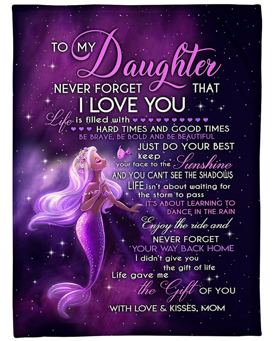 Personalized Blanket for Daughter Mermaid Custom Gift for Etsy