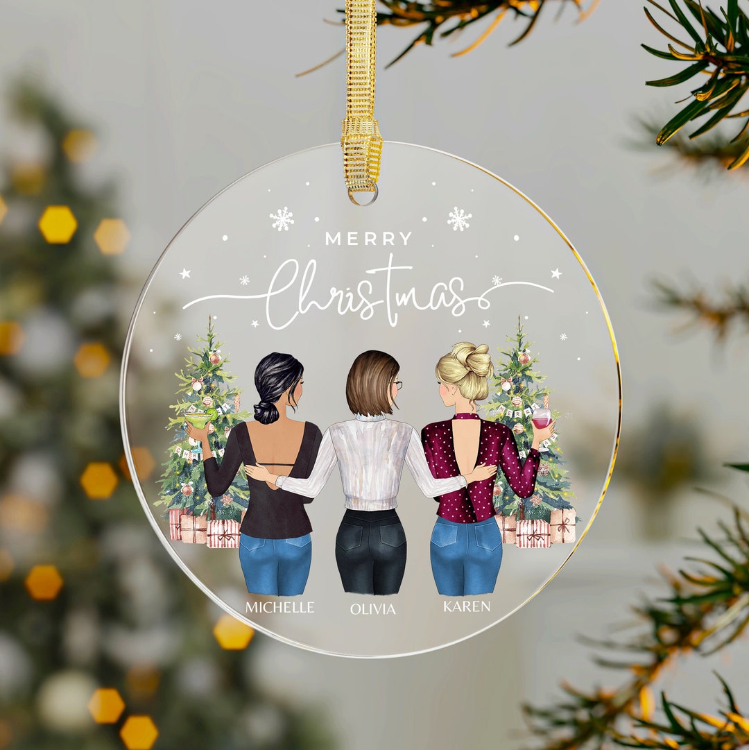 Custom Christmas Gift: Acrylic Ornament for Friend Personalized Best ...