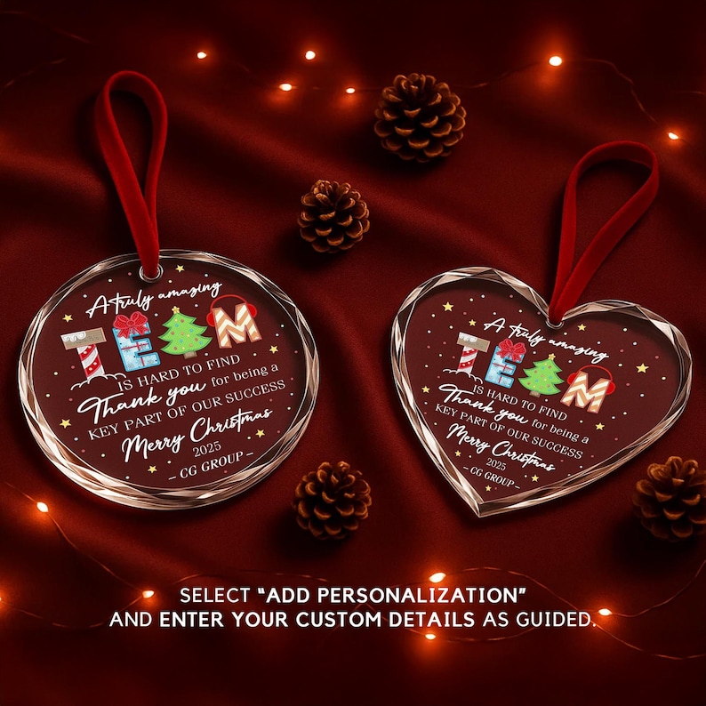 Team Appreciation Ornament – Corporate Christmas Gift for Employees ...