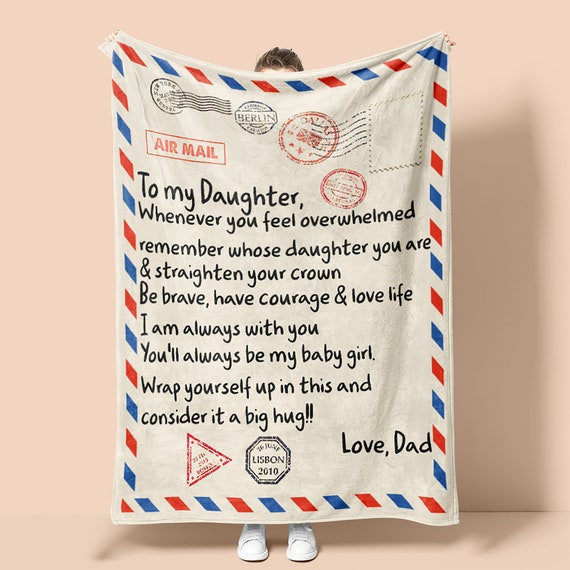 To My Dad For All The Times You Mean More To Me Love Your Daughter Thoughtful Letter Fleece