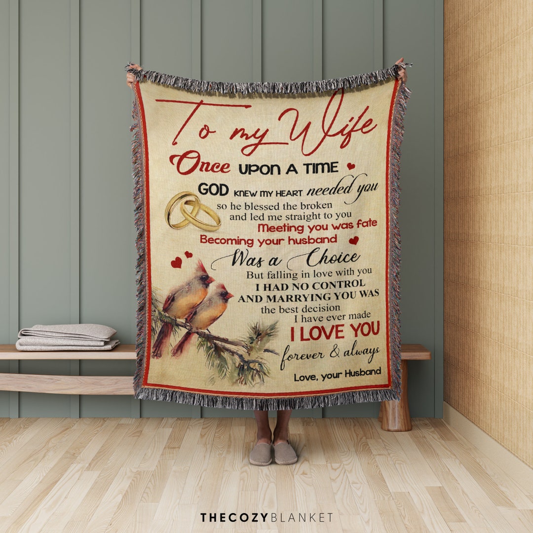 Personalized Blanket for Wife Cardinal Birds Custom Blanket Etsy