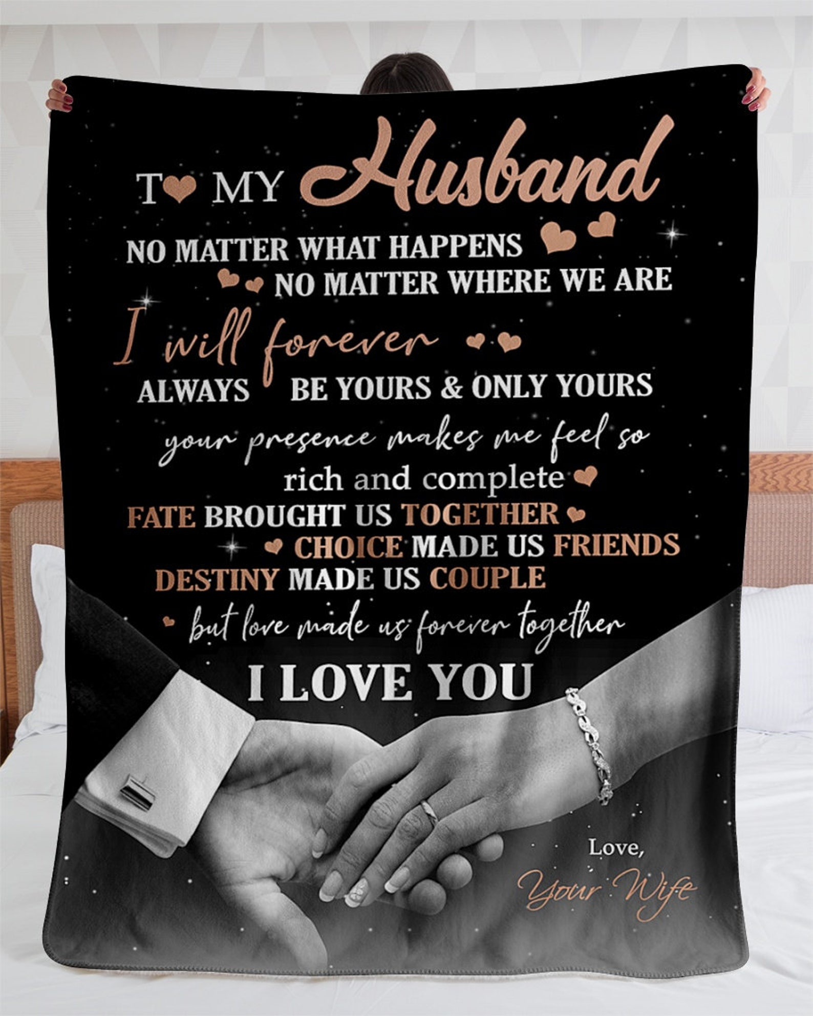 Personalized Blanket for Husband Custom Blanket Quote Etsy