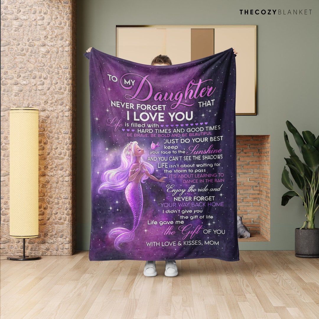 Personalized Gift for Daughter Custom Blanket With Message Etsy