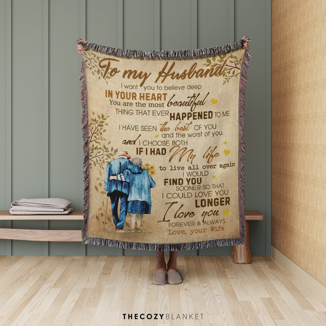 Personalized Blanket for Husband From Wife Custom Blanket Quote