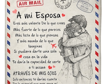 Personalizado Carta Mi Esposa Con Amor Marido/ Fleece - Etsy México