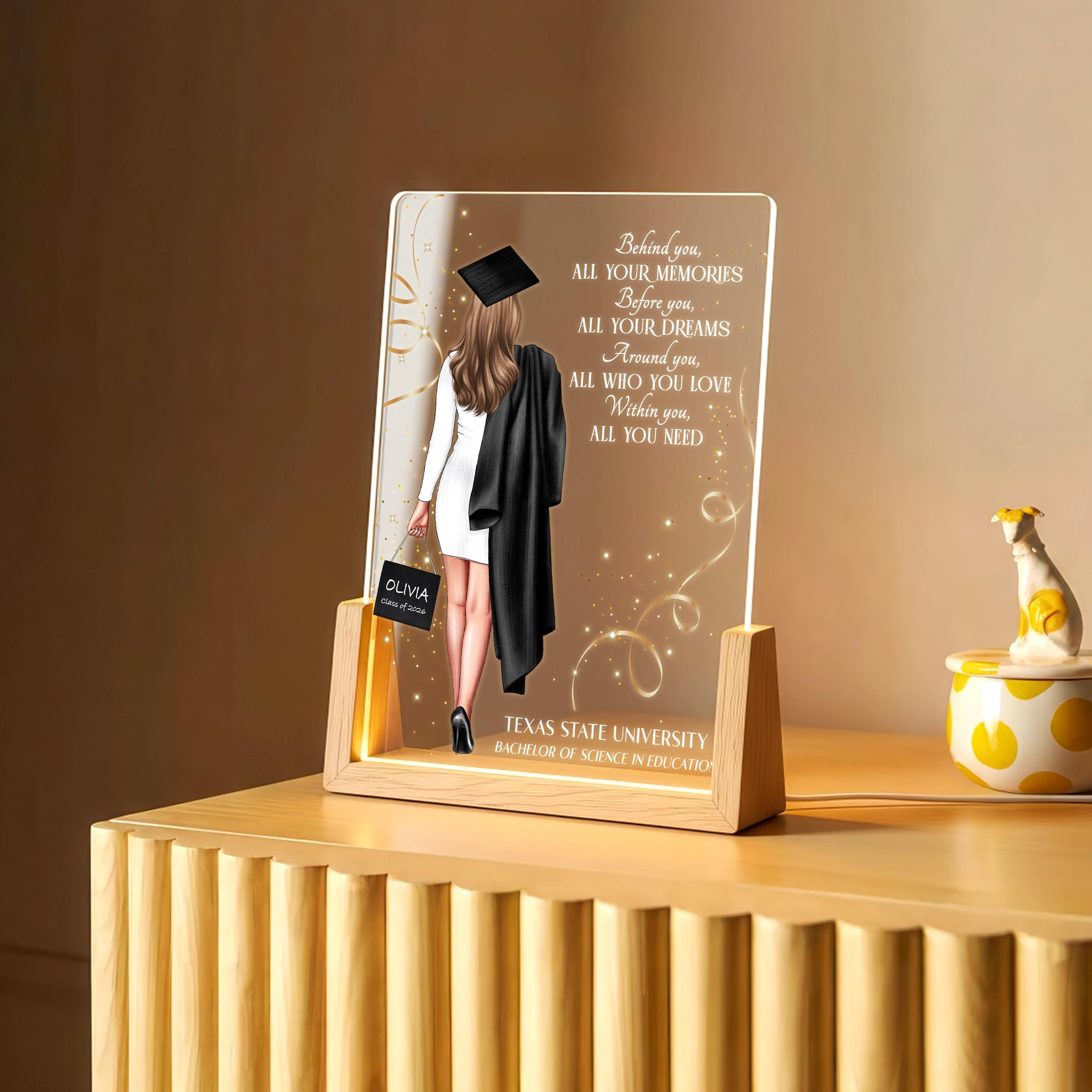 Personalized Graduation Lamp – Custom Class of 2026 Gift for Daughter ...