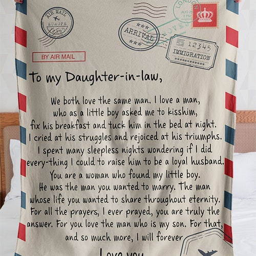Personalized Blanket for Daughterinlaw Custom Gift for Etsy