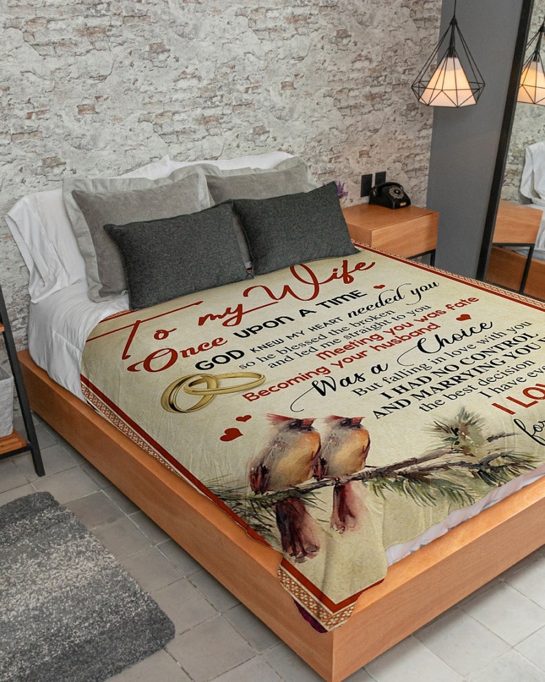 Personalized Blanket for Wife Cardinal Custom Blanket Quote Etsy