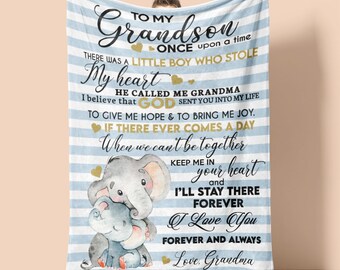 To My Grandson Blanket Gift From Grandma Lion Hearts Blanket Birthday/'s Present For Kids