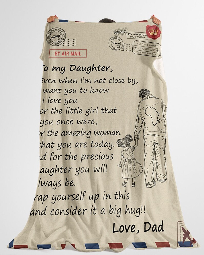 Personalized Blanket for Daughter From Dad Custom Gift for Etsy
