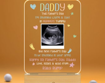 Custom Night Light Expectant Father&#39;s Day Gift, Soon to Be Dad Plaque Gift for Papa Daddy, Gift for First-Time Father, Best Dad Ever, OLL067