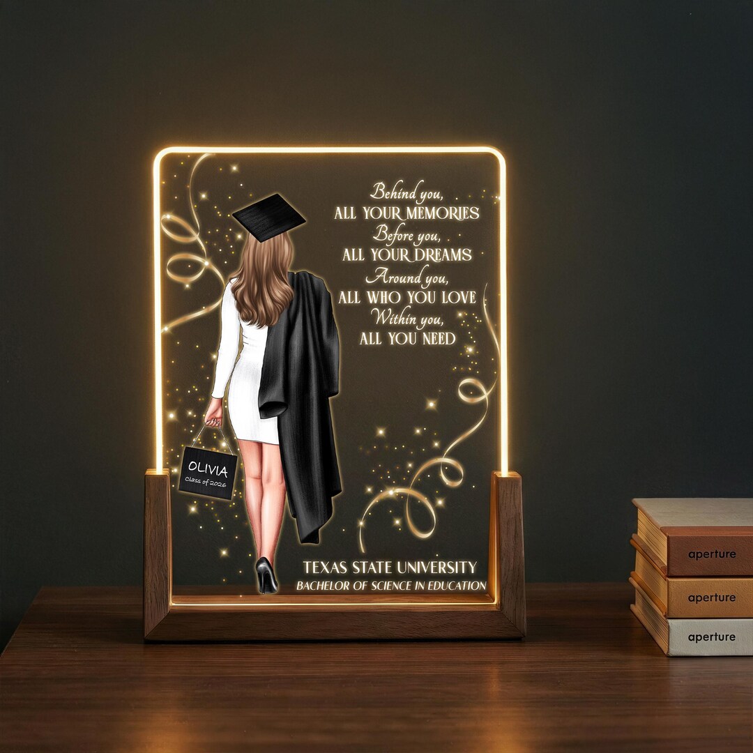 Graduation Led Version Personalized Graduation Lamp – Custom Class of 2026 Gift for Daughter ...