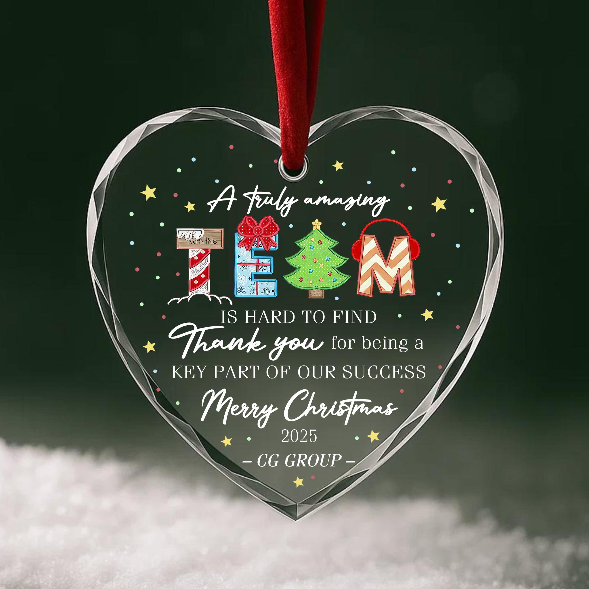 Team Appreciation Ornament – Corporate Christmas Gift for Employees ...