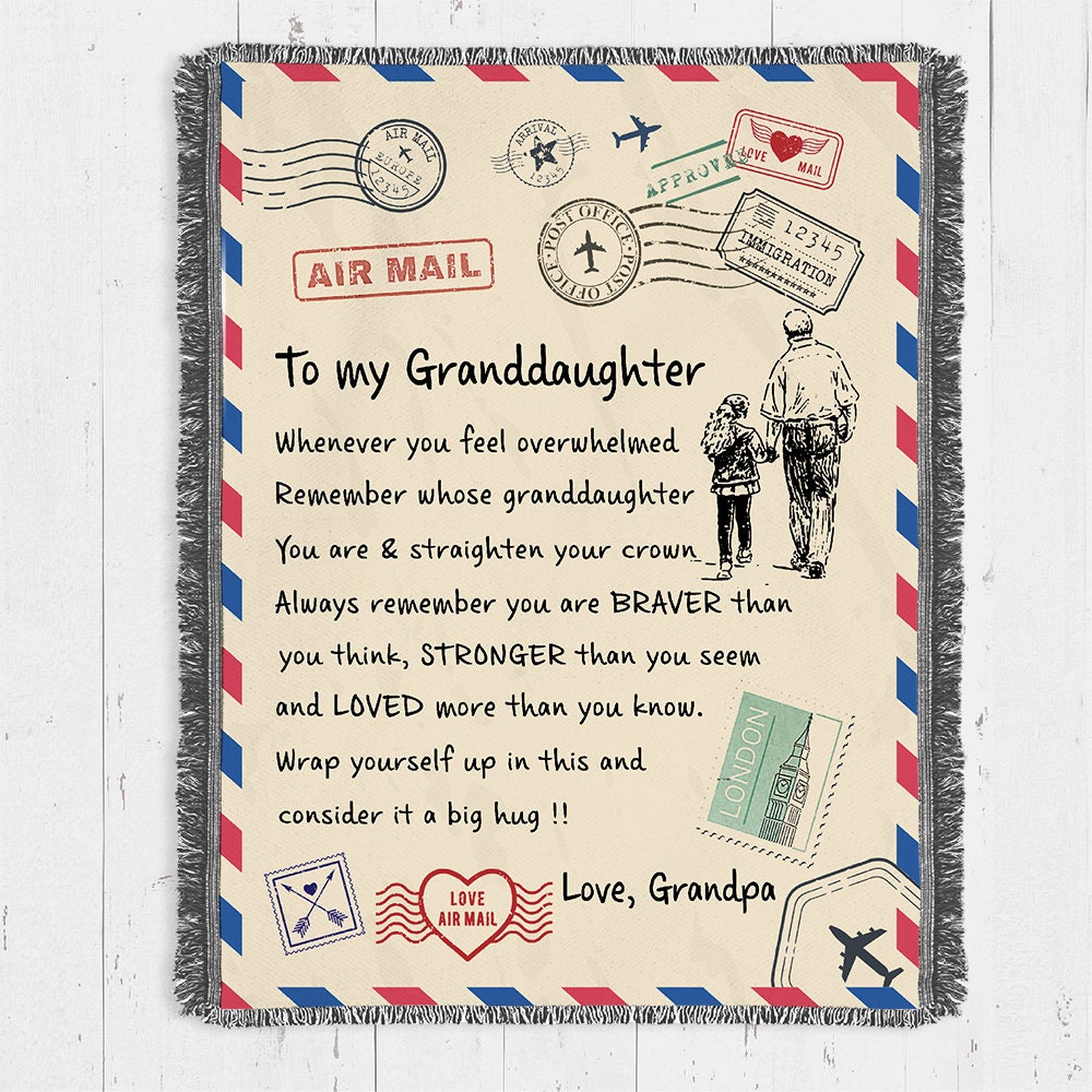 Personalisierter Brief an Die Enkelin von Opa Fleece Sherpa | Etsy