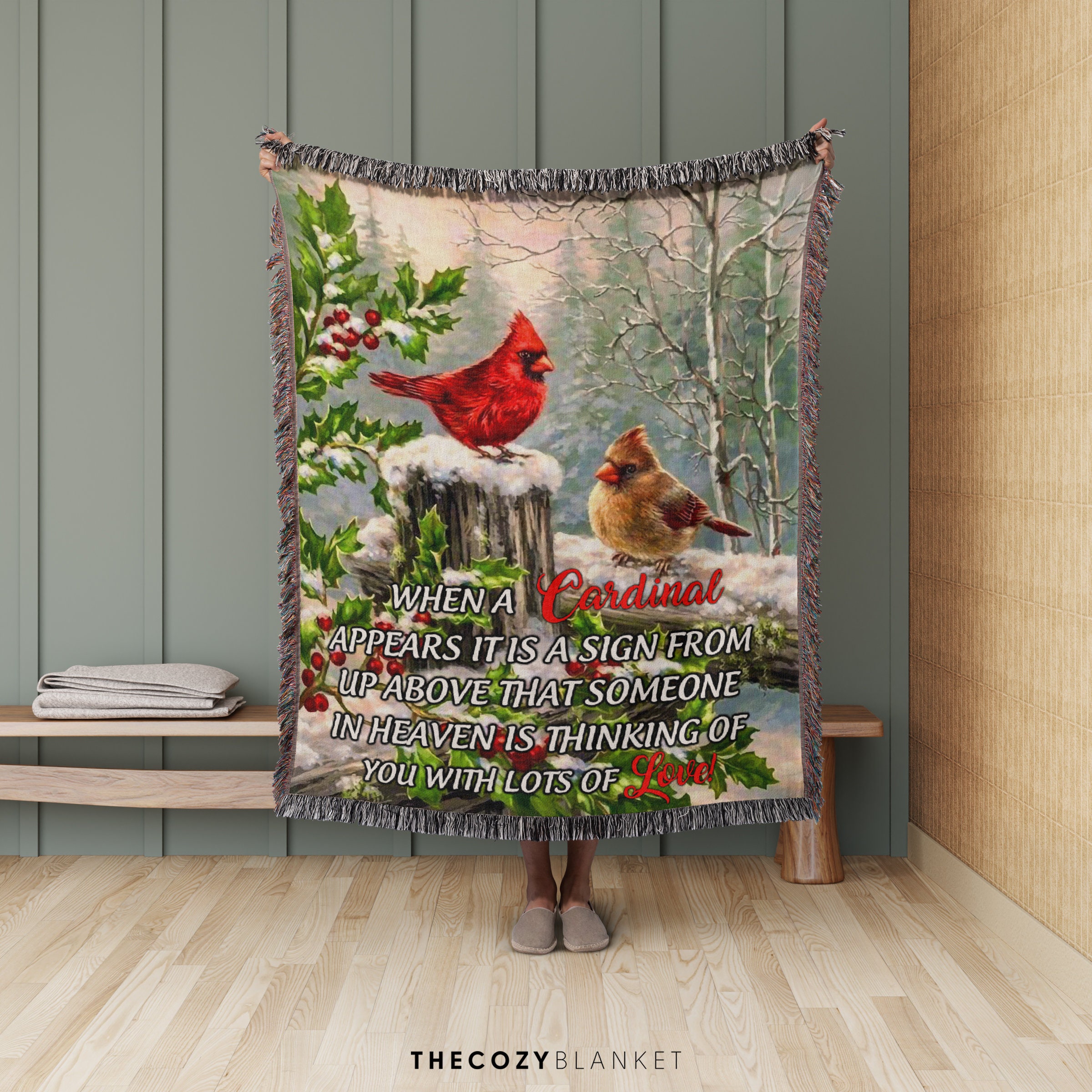 UNIVERSITY OF LOUISVILLE CARDINALS TAPESTRY COLLEGE AFGHAN THROW