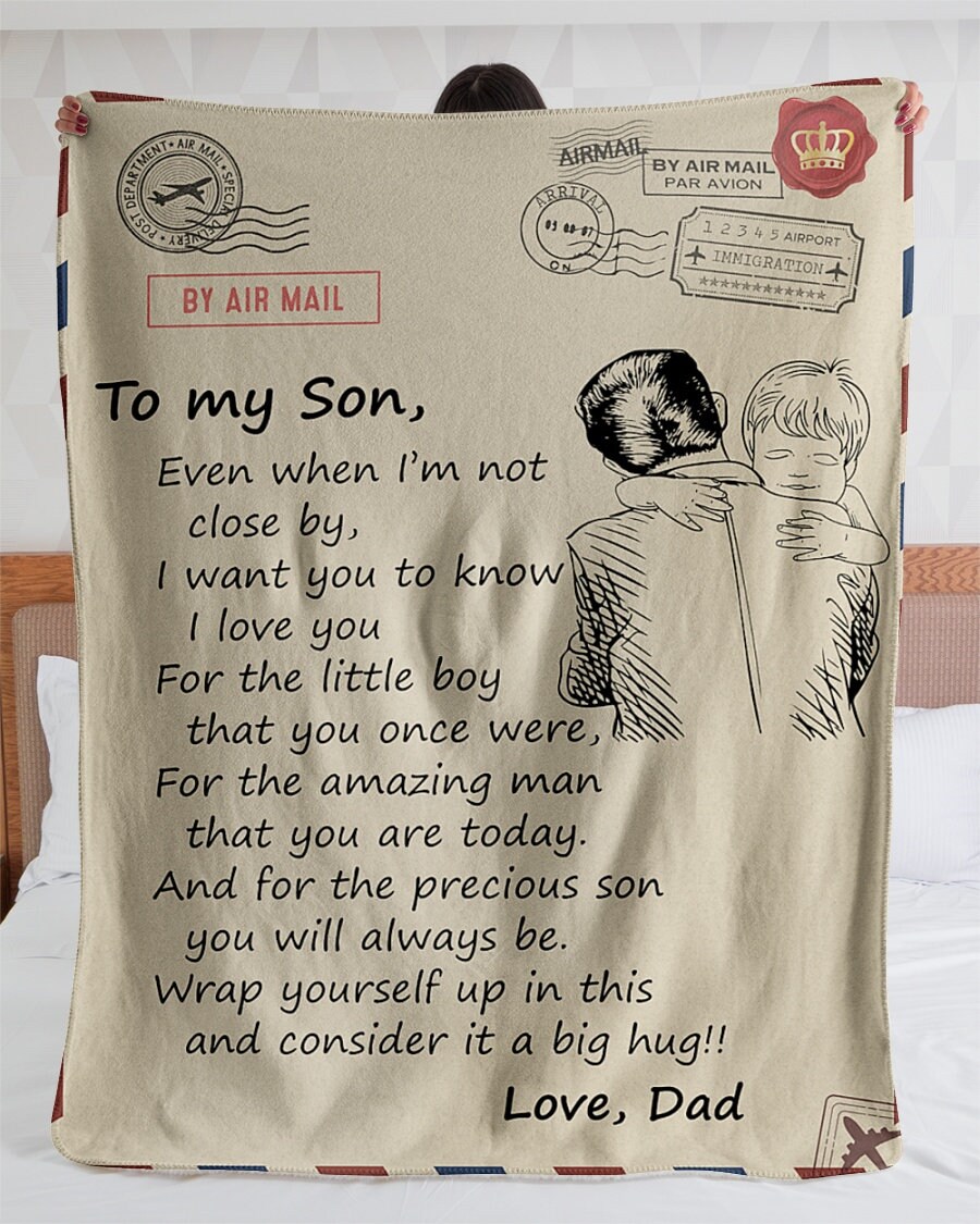 Personalisierte Air Mail Brief an Sohn große Umarmung von Papa Etsy