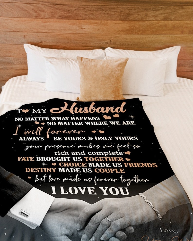 Personalized Blanket for Husband Custom Blanket Quote Etsy