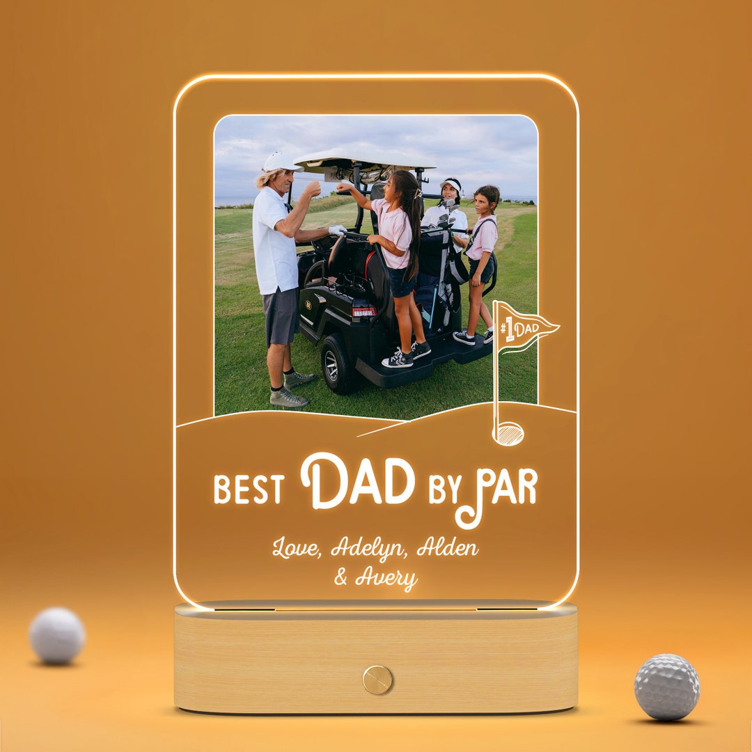 Best Dad by Par Night Light, Gift Golf for Father, First Father Day ...