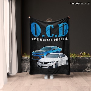 Custom Blanket with Your Car Photo • Gift for Car Guy • Unique Birthday Gift for Him • Gift for Car Guy, Boyfriend Car Lover • CB031