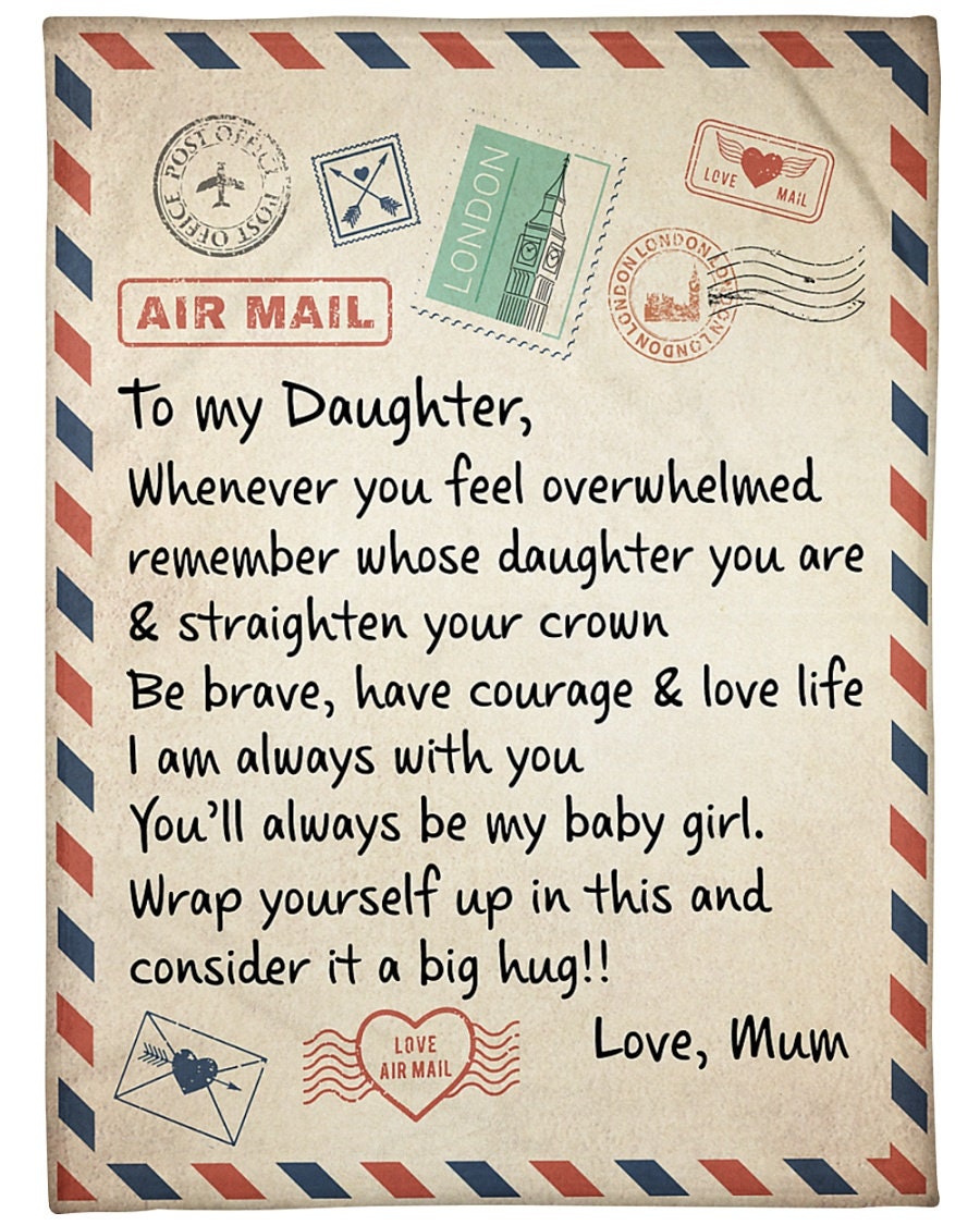 Personalized Letter Blanket for Daughter Custom Gift for Etsy UK