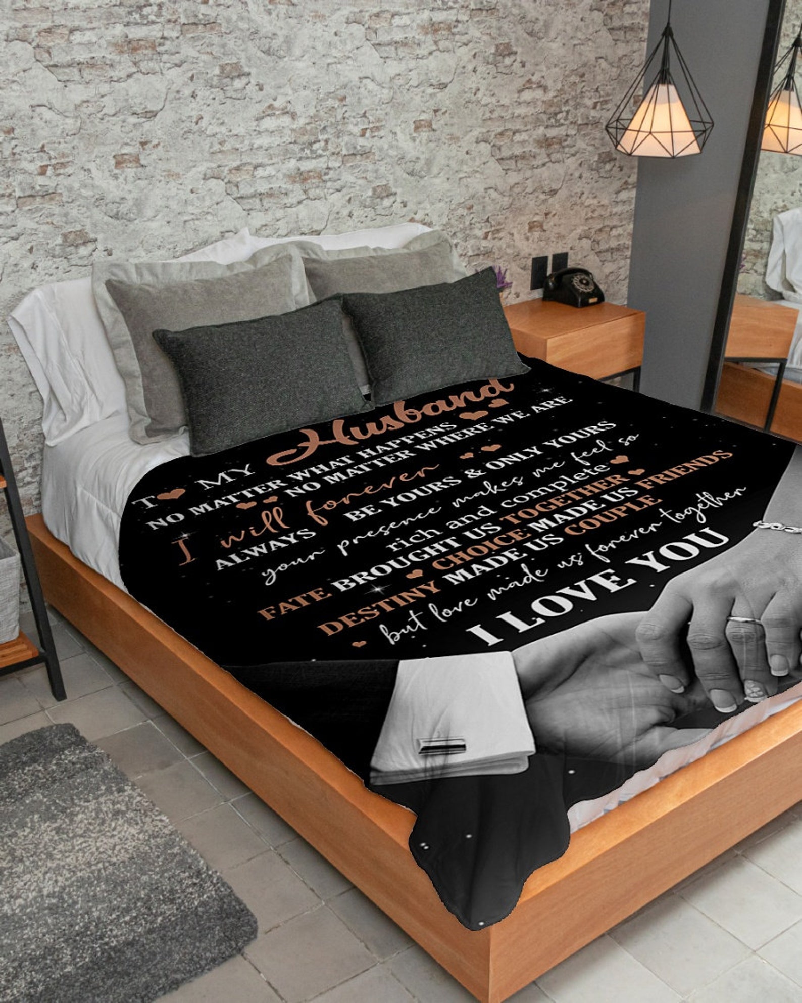 Personalized Blanket for Husband Custom Blanket Quote Etsy