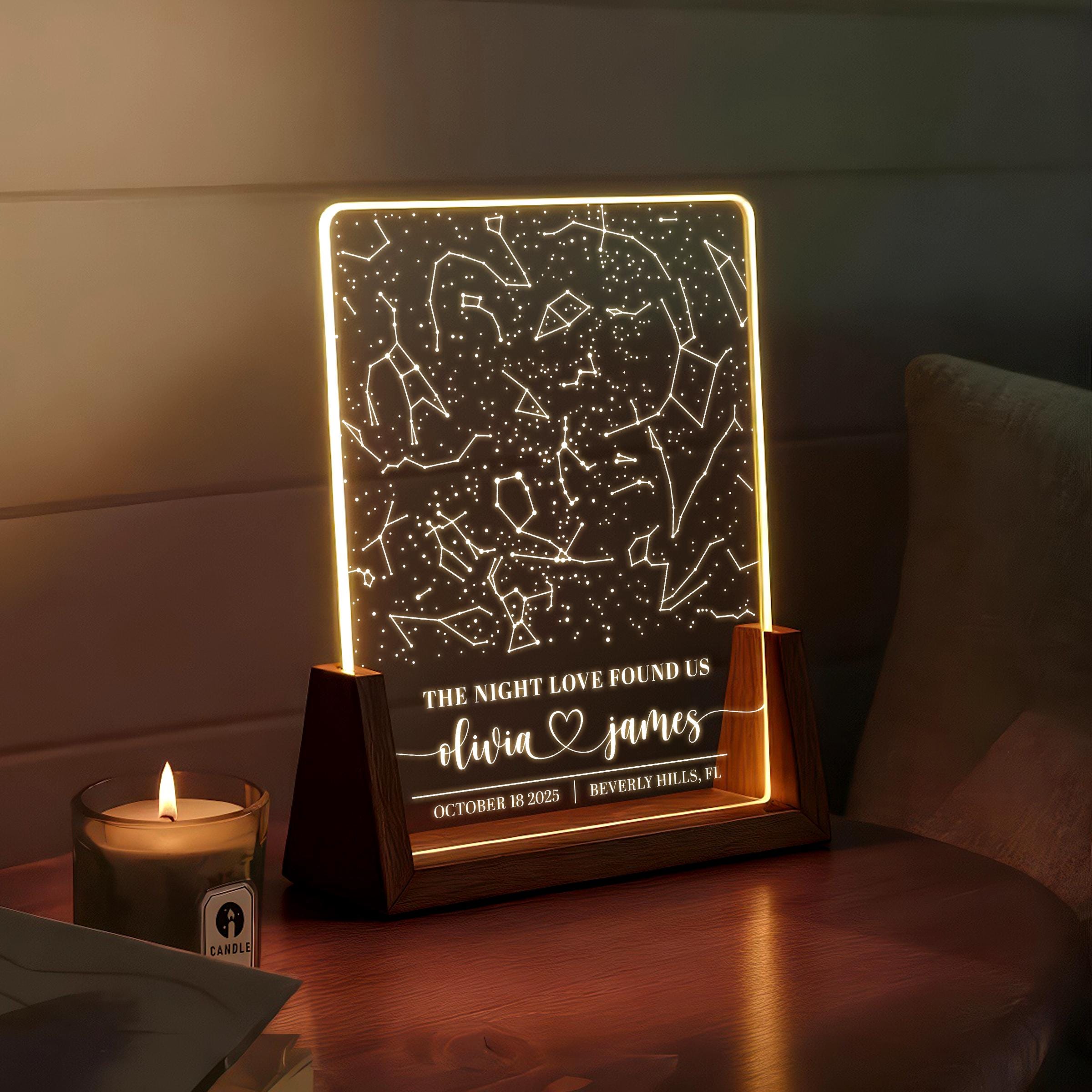 Custom Star Map LED Light, Personalized Night Sky With Your Special ...