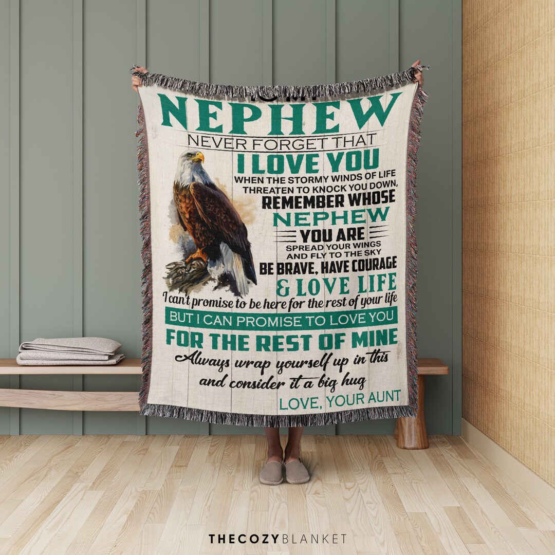 Personalized Blanket for Nephew Birthday Gift to Nephew From Aunt