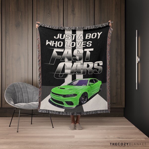 Custom Blanket with Your Car Photo • Gift for Car Guy • Unique Birthday Gift for Him • Personalized Gift for Boyfriend • CB0192