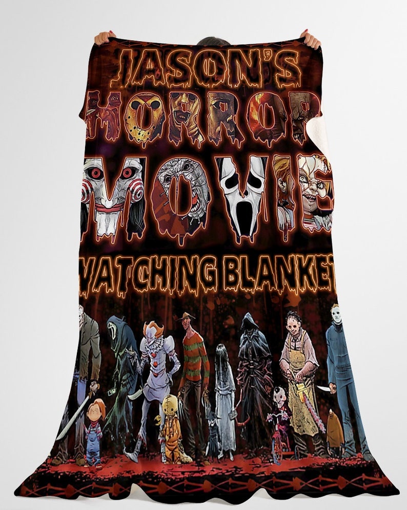 Personalized Name This Is My Horror Movie Watching Blanket Etsy
