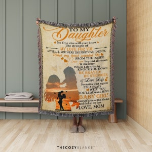 Personalized Gift for Daughter • Custom Blanket with Message • Birthday Gift to Daughter from Mom • Encouragement Gift for Daughter • CB078