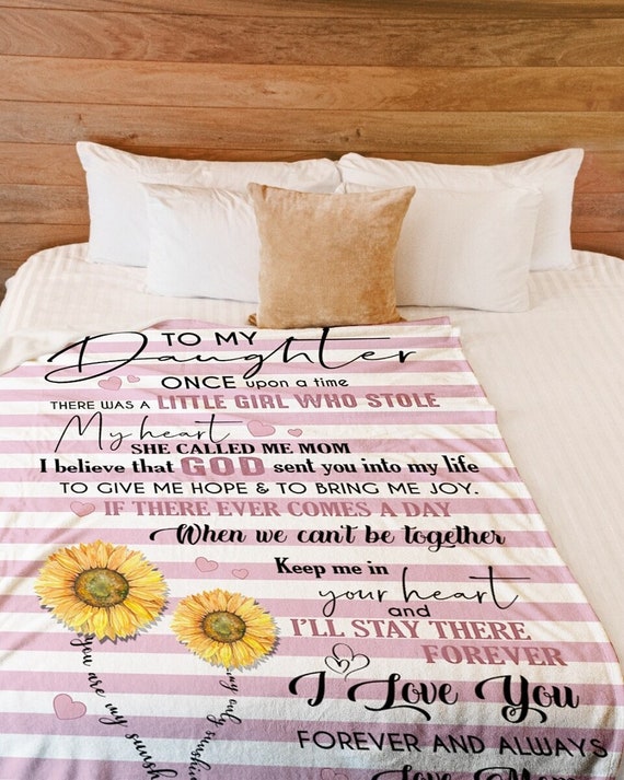 Fleece Minky Sherpa Blanket for Bedroom to My Daughter You are My Sunshine Sunflower Sayings Letter Fleece Blanket Gift for Family Fleece Minky Sherpa Blanket for Bedroom to My Daughter You are My Sunshine Sunflower Sayings Letter Fleece Blanket Gift for Family