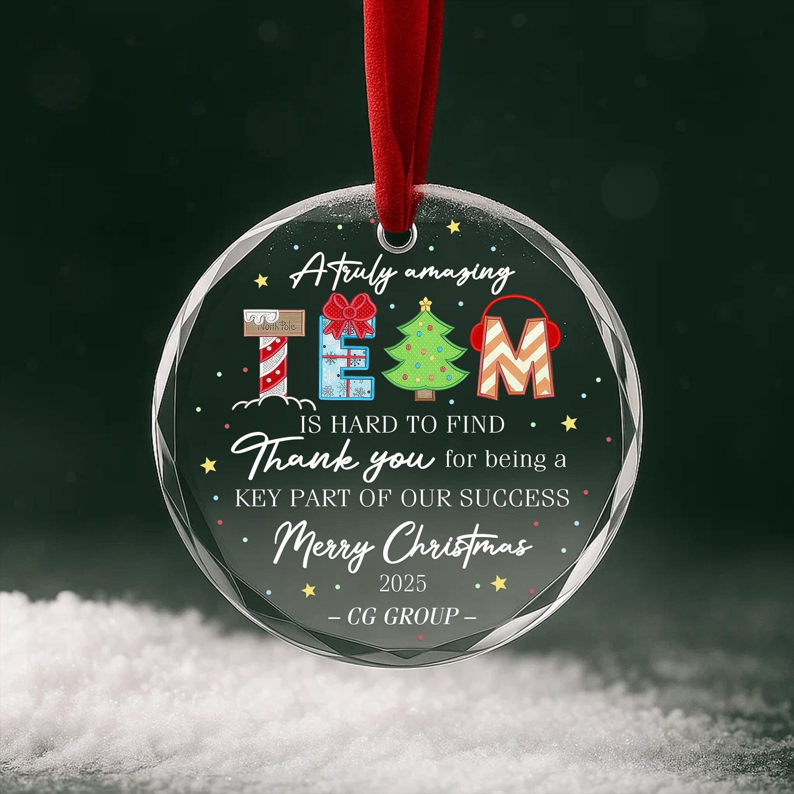 Team Appreciation Ornament – Corporate Christmas Gift for Employees ...