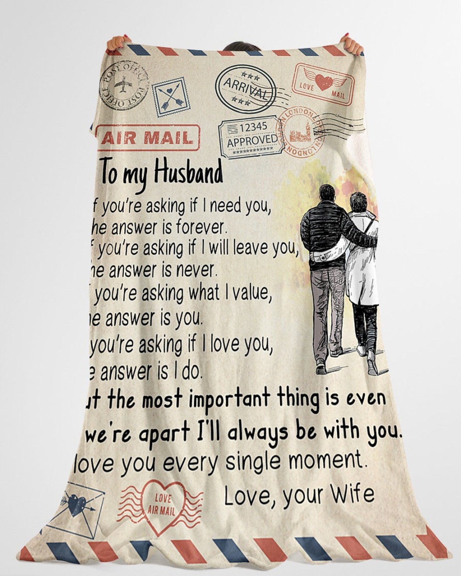 Personalized Blanket for Husband Custom Blanket Quote Etsy