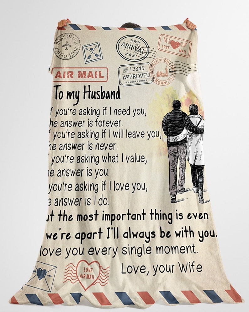 Personalized Blanket for Husband Custom Blanket Quote Etsy