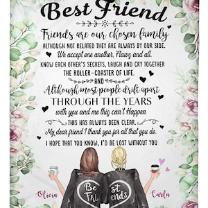 Personalized To My Best Friend Thank You For All • Gifts for Besties • Best Christmas Gift • Best Birthday Gift • CB047