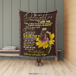 Personalized Gift for Daughter • Custom Blanket with Message • Birthday Gift to Daughter from Mom • Gift to Daughter from Parents • CB033