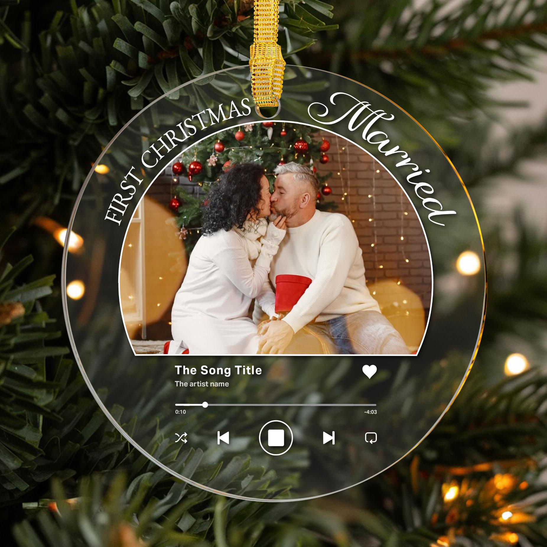Personalized Lyrics Ornament, Custom Wedding First Dance Song