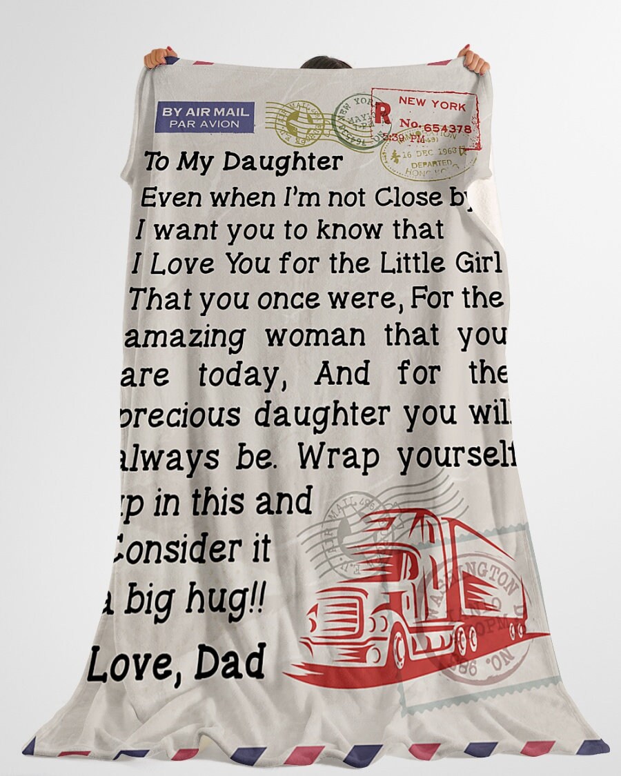 Personalized Blanket for Daughter From Dad Custom Gift for Etsy
