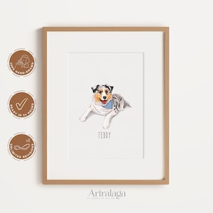 Custom Dog Portrait from Photo • Custom Hand-Painted Dog Portrait • Personalized Pet Artwork • Custom Watercolor Pet Paintings • HWP001